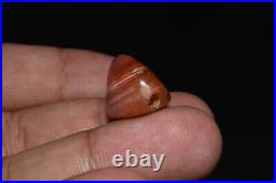 Antique Ancient Banded Carnelian Central Asian Stone Bead Est 1500+ Years