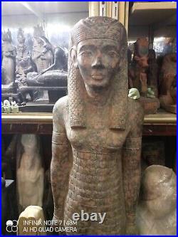 Antique Ancient Egyptian Statue Figurine Isis Goddess of the Moon Granite