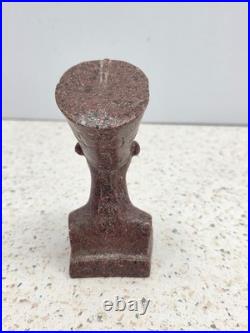 Antique Ancient Egyption Nefertiti Head Red Granite Statue Pharaonic Egyptian