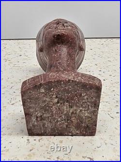 Antique Ancient Egyption Nefertiti Head Red Granite Statue Pharaonic Egyptian