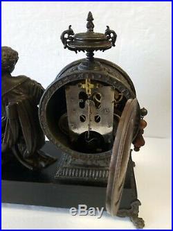 Antique Ansonia Figurine Mantel Clock
