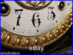 Antique Ansonia Rosalind Black Enamel on Iron Case Mantel Clock USA New York