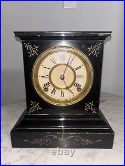 Antique Ansonia Slate Mantle Clock