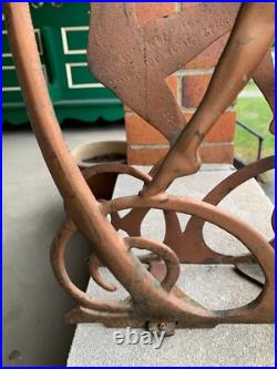 Antique Art Deco Egyptian Revival Seville Art Studios Flute Player Magazine Rack