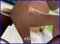 Antique Art Deco Egyptian Revival Seville Art Studios Flute Player Magazine Rack