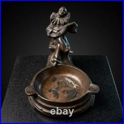 Antique Art Deco Nuart Pierrot Spelter Ashtray
