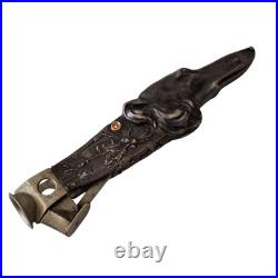 Antique Art Nouveau Figural Borzoi Russian Wolfhound Cigar Cutter Silver c1890