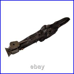 Antique Art Nouveau Figural Borzoi Russian Wolfhound Cigar Cutter Silver c1890