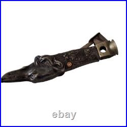 Antique Art Nouveau Figural Borzoi Russian Wolfhound Cigar Cutter Silver c1890