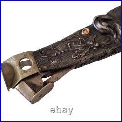 Antique Art Nouveau Figural Borzoi Russian Wolfhound Cigar Cutter Silver c1890