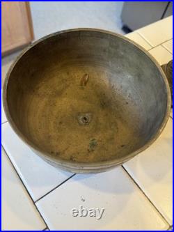 Antique Asian Brass Incense Burner Lot Pierced Lattice Stands & Engraved Bowls