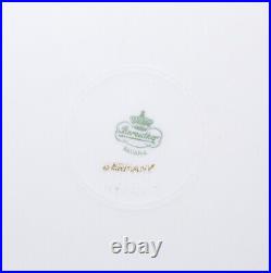 Antique BAREUTHER Hand Painted Signed PARK Floral Gilt Porcelain Charger Plate