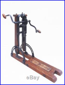 Antique Barn Beam Boring Machine, Drill Press, Timber Frame Machine, Wood Drill