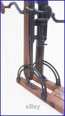Antique Barn Beam Boring Machine, Drill Press, Timber Frame Machine, Wood Drill