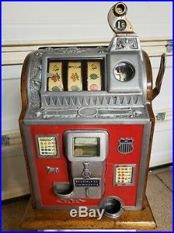 Antique Bill Durham Jennings Vintage Slot Machine One Cent Penny Free Shipping