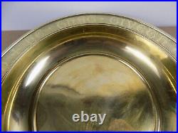 Antique Brass Alms Offering Dish He That Giveth to the Poor. (it#b1t)