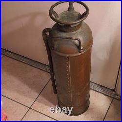 Antique Brass Metal Fire Extinguisher Firefighting Rescue Collectible