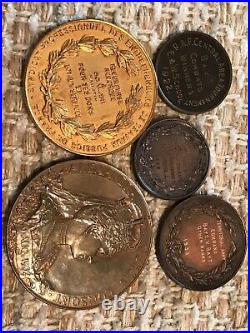 Antique British Collection Medals lot (6 pieces) Bronze