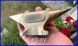 Antique Bronze Jeweler Goldsmith Mini Bench Anvil Tool Austria 2.05 lb 6.3