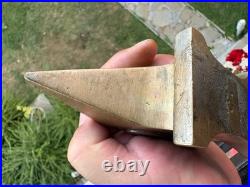 Antique Bronze Jeweler Goldsmith Mini Bench Anvil Tool Austria 2.05 lb 6.3