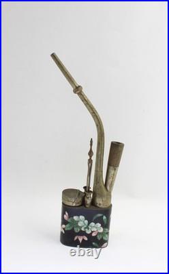Antique Bronze with Cloisonne Smoking Pipe