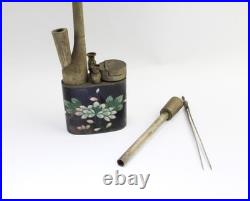 Antique Bronze with Cloisonne Smoking Pipe