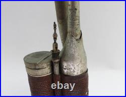 Antique Bronze with Leather Smoking Pipe