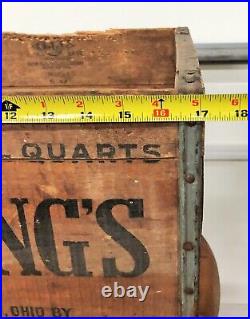 Antique CARLING'S BEER Columbus Ohio Wooden Wood Crate Box