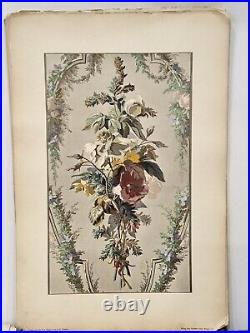 Antique CHRISTIAN STOLL Decorator FLORAL DESIGN PATTERNS 26 Plates Collection