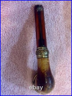 Antique CPF Meerschaum Pipe With Gold Washed Fittings And Case