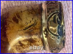 Antique CPF Meerschaum Pipe With Gold Washed Fittings And Case