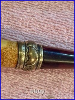 Antique CPF Meerschaum Pipe With Gold Washed Fittings And Case