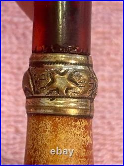 Antique CPF Meerschaum Pipe With Gold Washed Fittings And Case