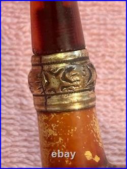 Antique CPF Meerschaum Pipe With Gold Washed Fittings And Case