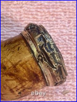 Antique CPF Meerschaum Pipe With Gold Washed Fittings And Case