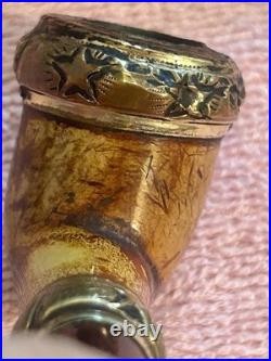 Antique CPF Meerschaum Pipe With Gold Washed Fittings And Case