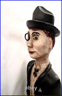 Antique Carved Wood CHARLEY McCARTHYFamous VENTRILOQUIST Dummy of EDGAR BERGEN