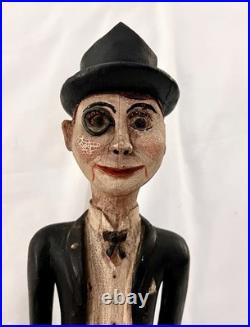 Antique Carved Wood CHARLEY McCARTHYFamous VENTRILOQUIST Dummy of EDGAR BERGEN