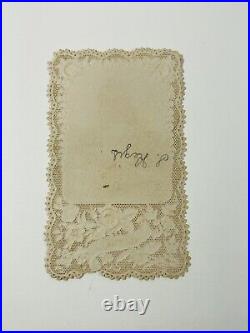 Antique Catholic Prayer Card Religious Collectable Jesus Christ Paper Lace 10
