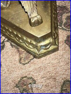 Antique Century French Gothic-style Bronze Candle Holder heavy