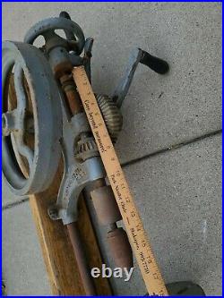 Antique Champion Blower & Forge Hand Crank Post Drill Press Lancaster PA Vintage