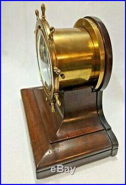 Antique Chelsea Ship's Bell Clock For Abercrombie & Fitch Co. In New Haven Case