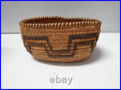 Antique Chemehuevi Colorado River Calif Indian Coiled Gift Basket Pristine