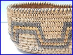 Antique Chemehuevi Colorado River Calif Indian Coiled Gift Basket Pristine