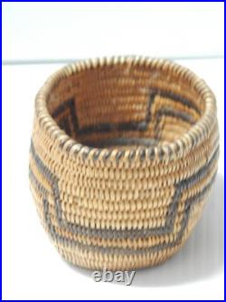 Antique Chemehuevi Colorado River Calif Indian Coiled Gift Basket Pristine