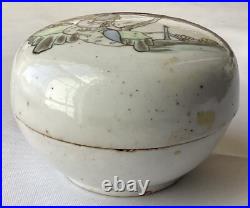 Antique Chinese Porcelain Figural Seal Box, Unmarked