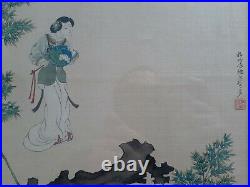 Antique Chinese paintings collection with caligraphy and red seals