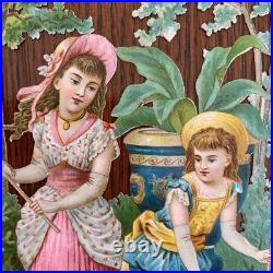 Antique Chromos Vintage Framed Wall Decor, Some Damage, Collectible