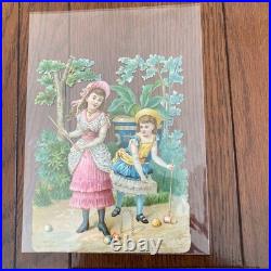 Antique Chromos Vintage Framed Wall Decor, Some Damage, Collectible