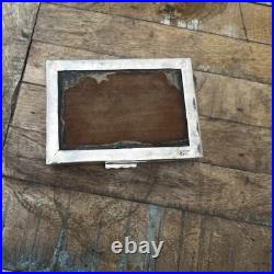 Antique Cigarette Box 5 Wooden Lined Fine Silver 900